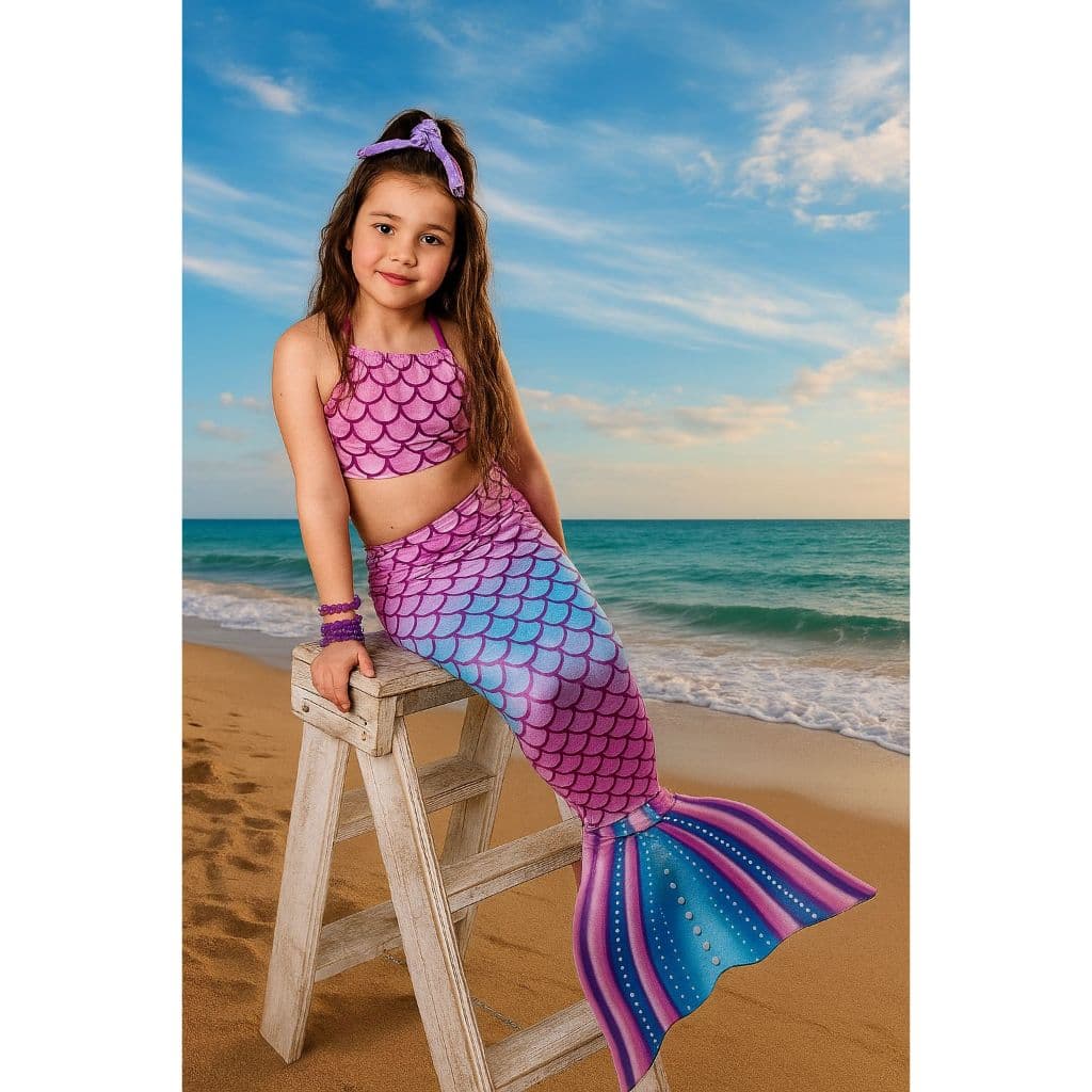 CAUDA DE SEREIA COM NADADEIRA E BIQUINI