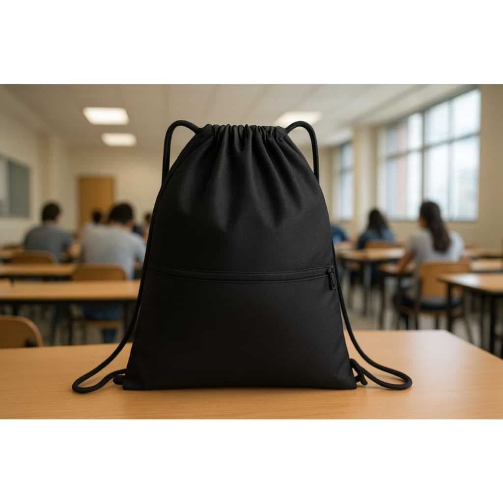 mochila sacochila esportiva con cordão academia nylon impermeavel unissex saco chuteira