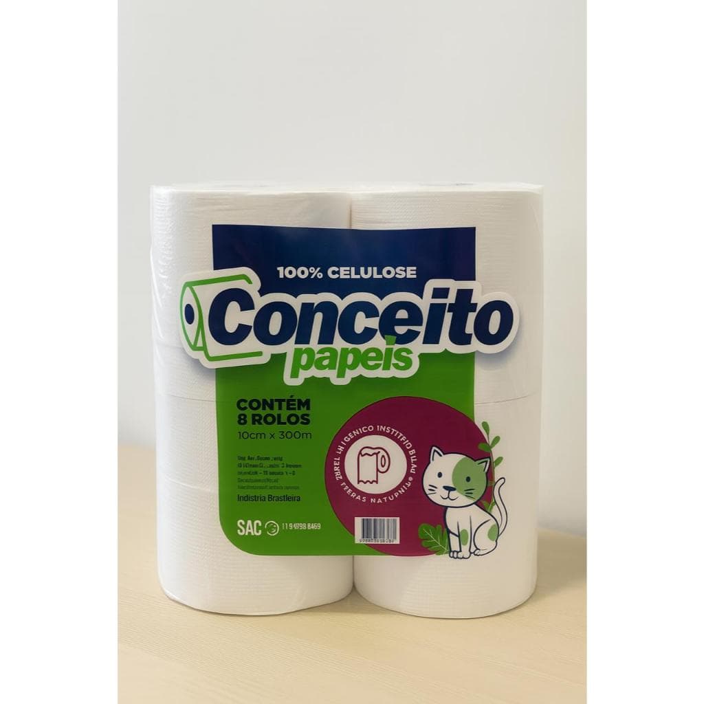 Papel Higiênico Rolão Extra Luxo 100% Celulose Conceito 8X300m Promoção
