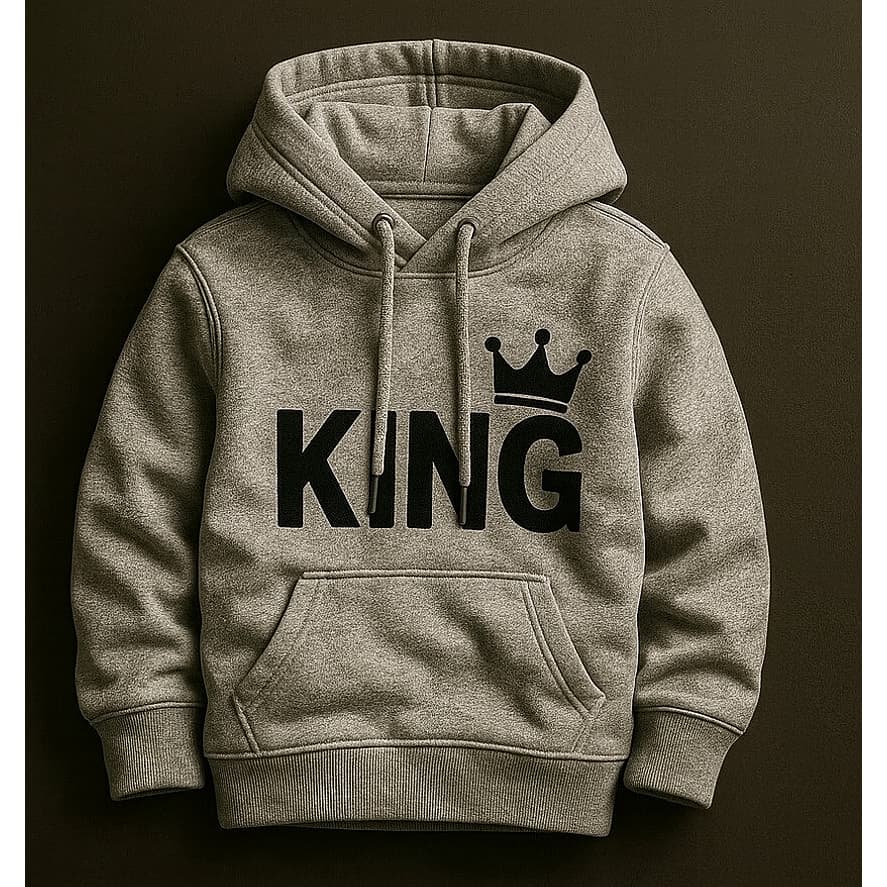 Casaco Blusa de Frio Moletom Canguru Infantil Rei Algodão Grosso Várias Cores