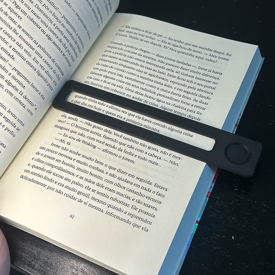 Régua de Leitura – Auxílio para Dislexia e Foco em Texto / Marcador de Livro