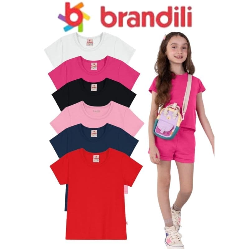 Camiseta infantil feminina brandili 1 ao 16
