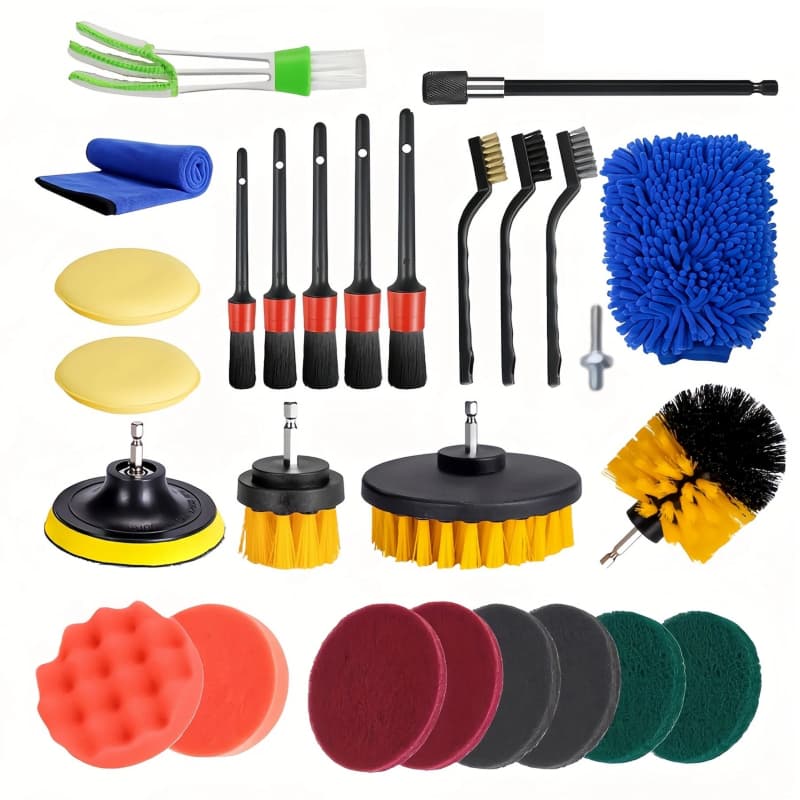 Kit 27 Escovas De Limpeza Pesada Para Parafusadeira Furadeira - de lavagem de veículos
