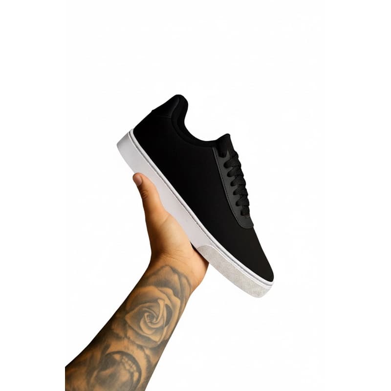 Tênis Casual Clássico Preto e Branco | Unissex | Confortável e Versátil | Lançamento Moda