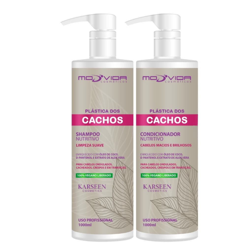 Condicionador de 1 litro cachos -  Shampoo de 1 litro cachos Karseell