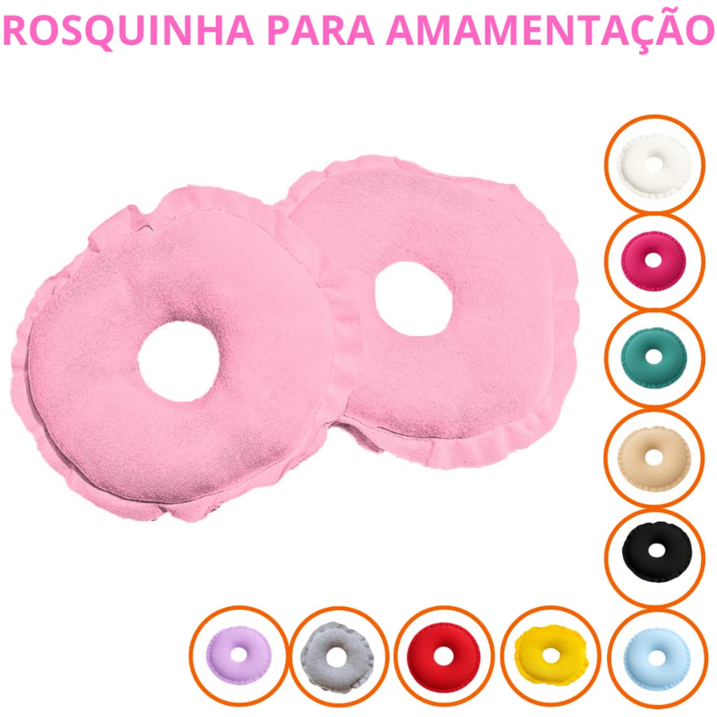 Kit 4 pares de Almofadas  Absorventes Laváveis e Macias de Algodão para Seios Feridos e Rachados
