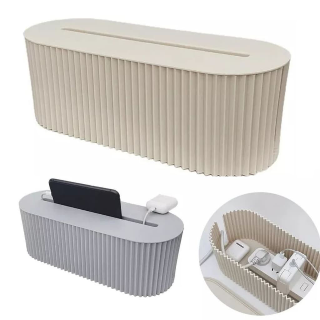 Organizador de Mesa Para Cabos e Fios Multiuso Armazenamento de Tomadas Caixa