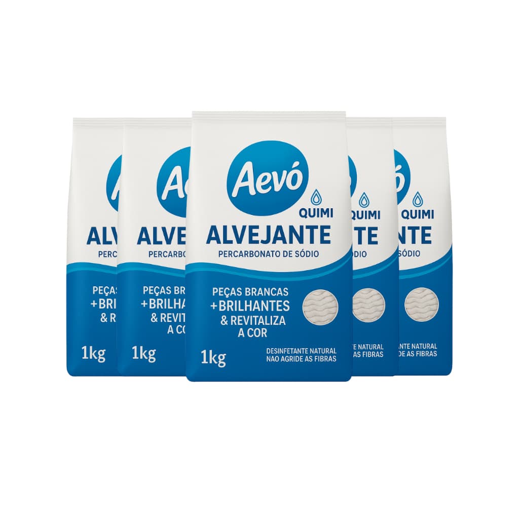 Percarbonato de Sódio 5 Kg  Alvejante Sem Cloro Tira Manchas Roupas Brancas e Coloridas