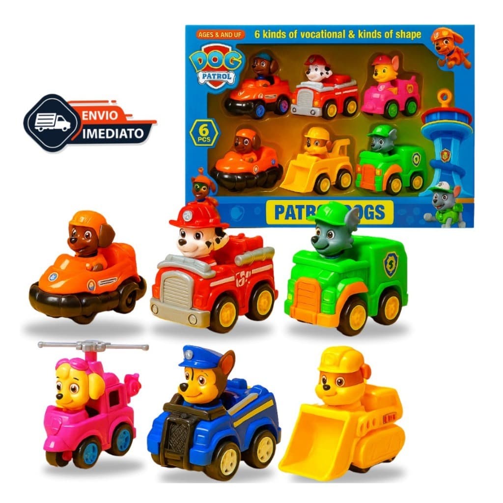 Kit 3/6/9 Carrinho Patrulha Canina Brinquedo Coleção Fricção Brinquedos Corrida Infantil Criança - Envio Imediato
