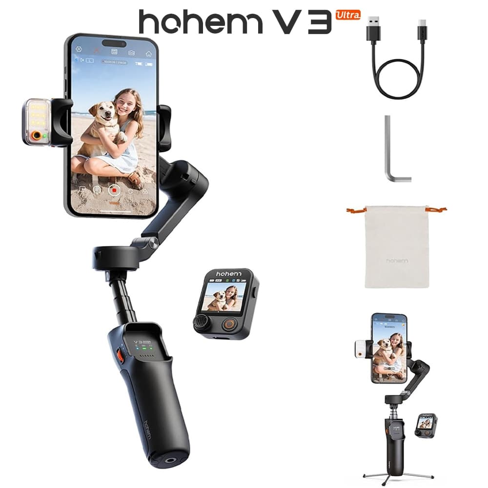 hohem Estabilizador Gimbal iSteady V3 Ultra para iPhone, Gimbal de Telefone com Rastreamento AI