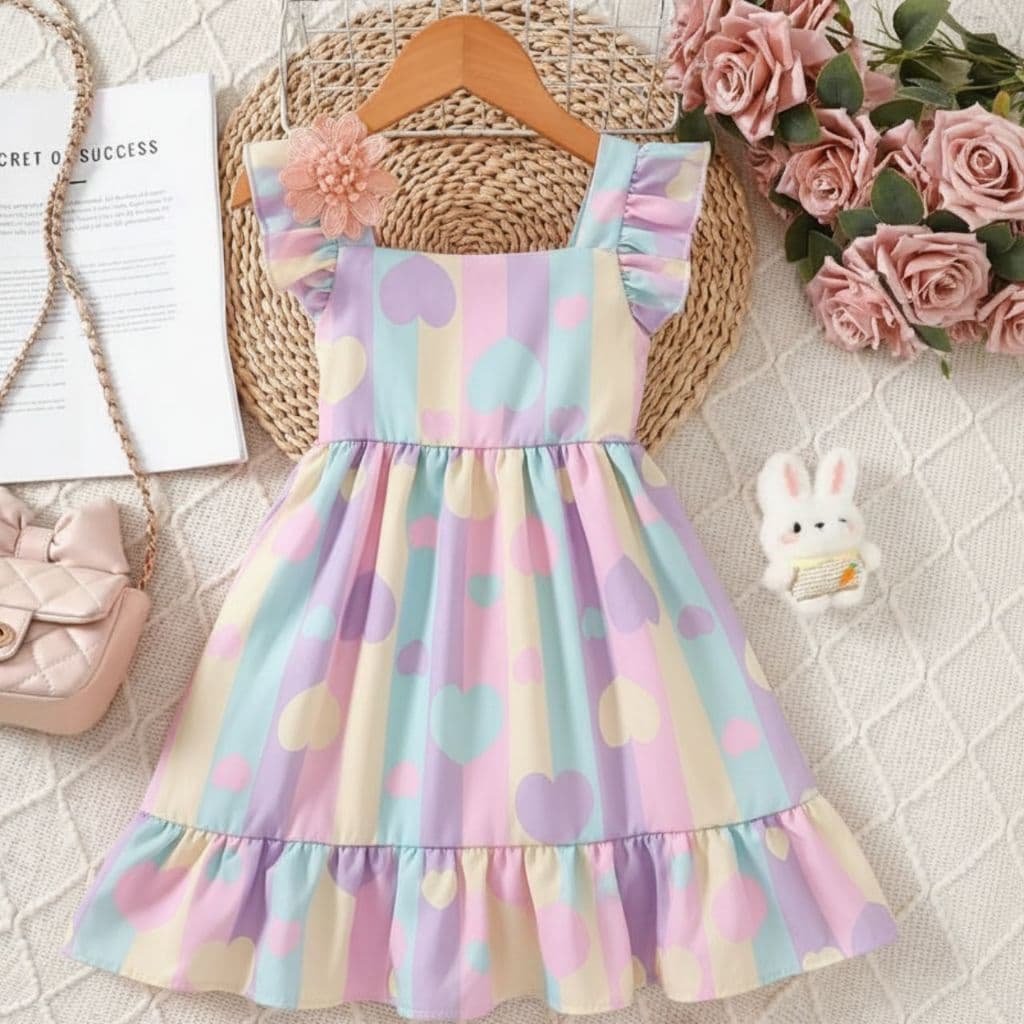 Vestido Infantil Estampado Menina Verão Vestido Criança Festa Blogueirinha Aniversario Casamento