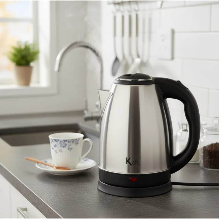 Chaleira Jarra Elétrica Inox Prateada 1.8litros