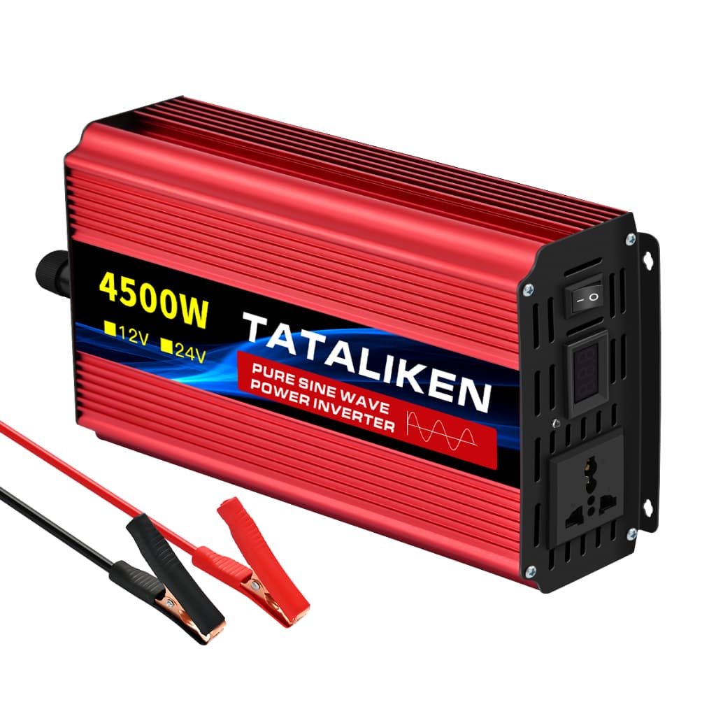 Inversor de Onda Senoidal Pura 12V/24V 220V 4500W Painel Solar para Carro Motorhome Geladeira Ar Condicionado Soldagem