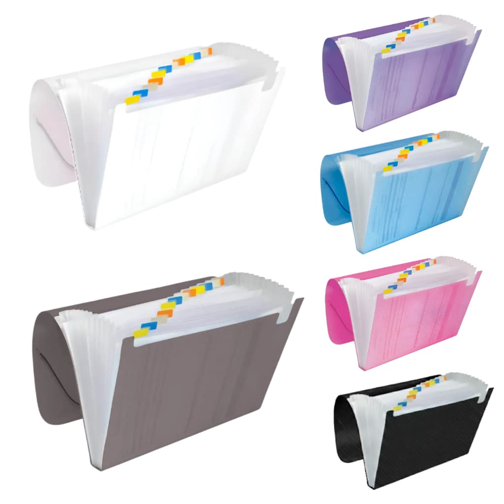 Pasta Sanfonada 12 Divisórias Tamanho A4  330x235mm