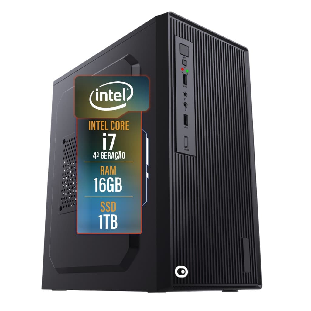 Computador 2Eletro Top Intel Core i7, 16GB RAM, SSD 1TB, HDMI, Bivolt, Áudio HD - CD2E-0108TO
