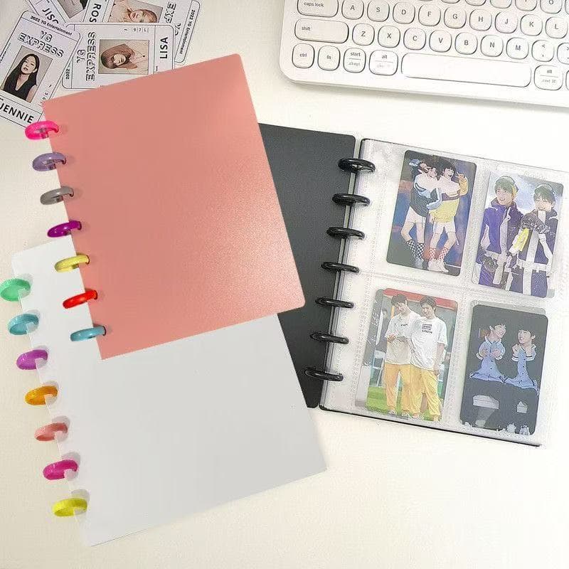 Novo Arquivo de Fichário de Photocard com Buracos de Cogumelo A5 Papelaria Kpop Álbum para Armazenamento de Polco 80 Bol