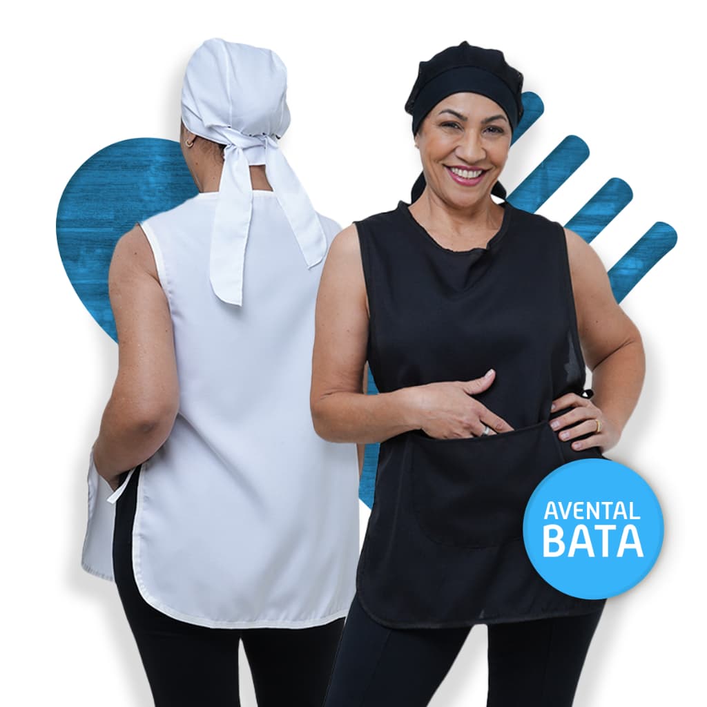 Bata Avental Uniforme Com Bolso Limpeza Cozinha Restaurante Lanchonete Oxford Jaleco