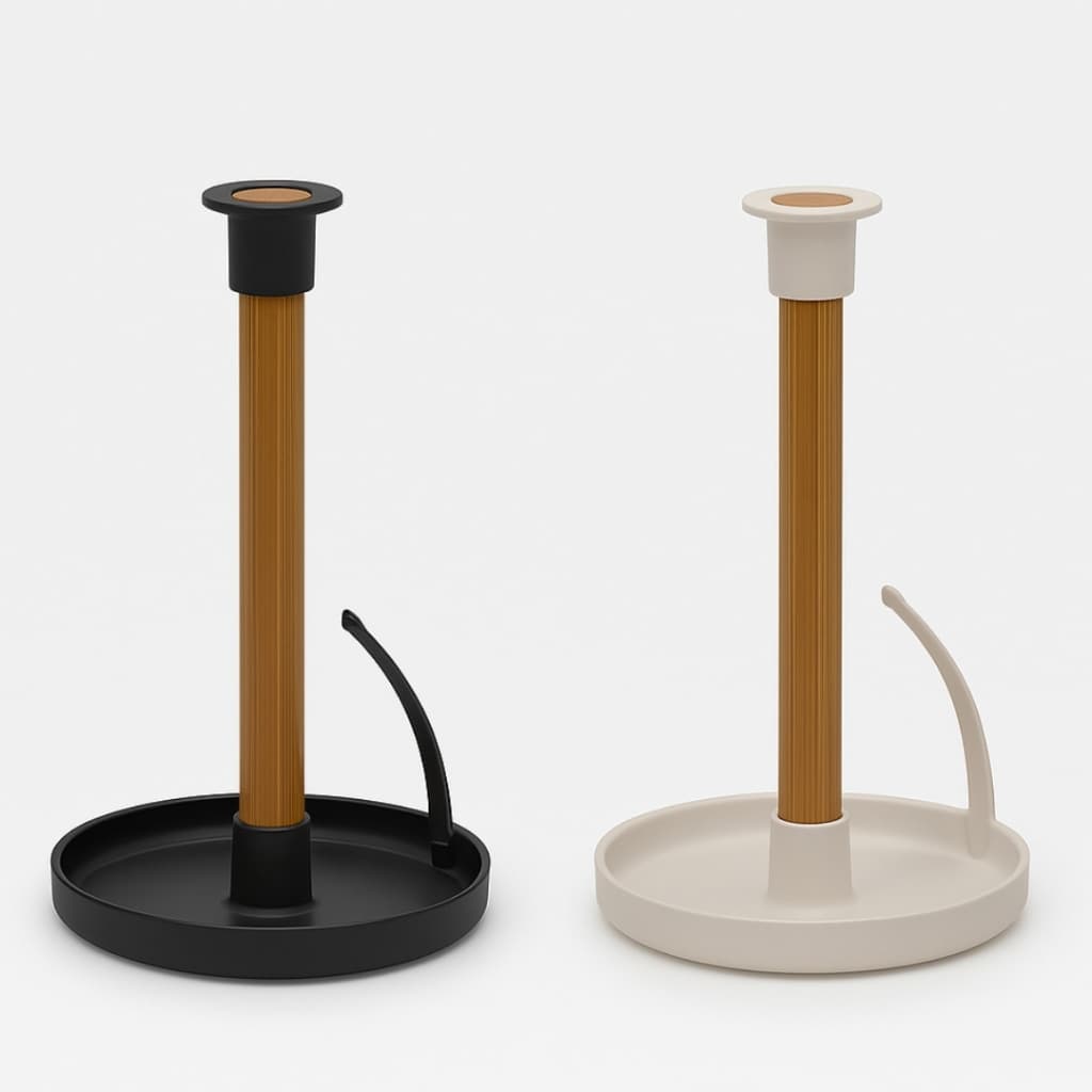 Porta Papel Toalha Lume Bambu Organização e Sofisticação