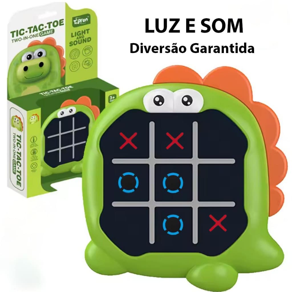 Brinquedo Jogo Da Velha Eletrônico Infantil Educativo Dino