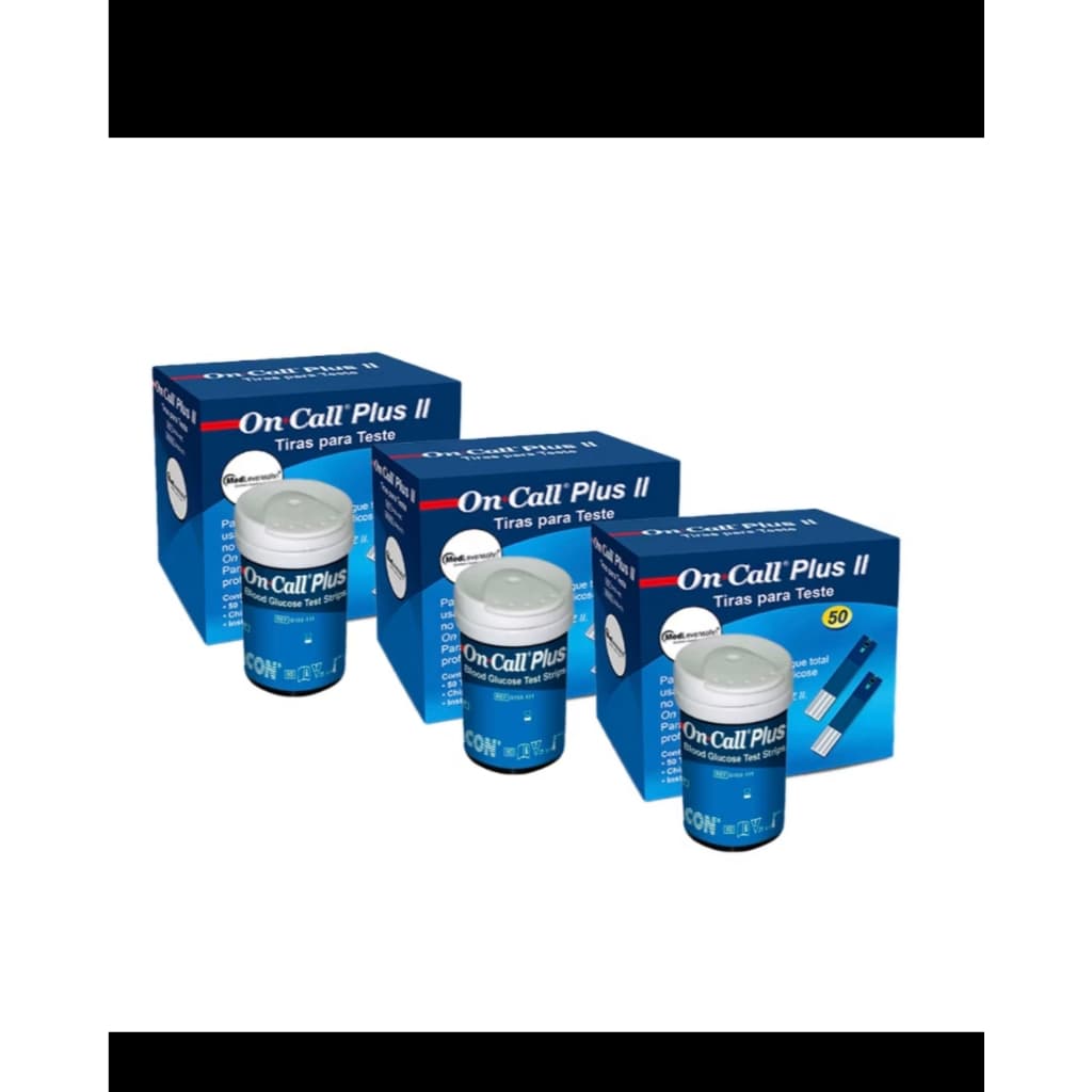 TIRAS DE GLICEMIA ON CALL PLUS II COM 50/100/150/200