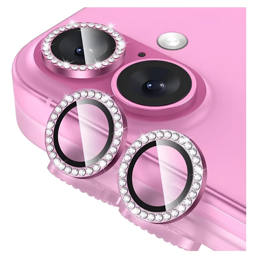 Película Câmera Strass Brilho Para iPhone 11 12 13 14 15 16 17 17 Pro Max todos os modelos