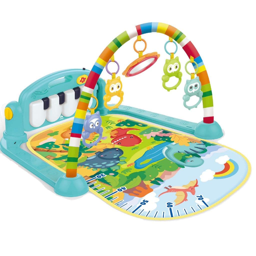 Tapete de Atividades Infantil Bebê Verde Dinossauro