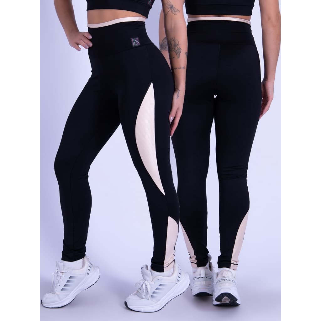 Calça Legging de Poliamida Cintura Alta Ponta Lagoinha