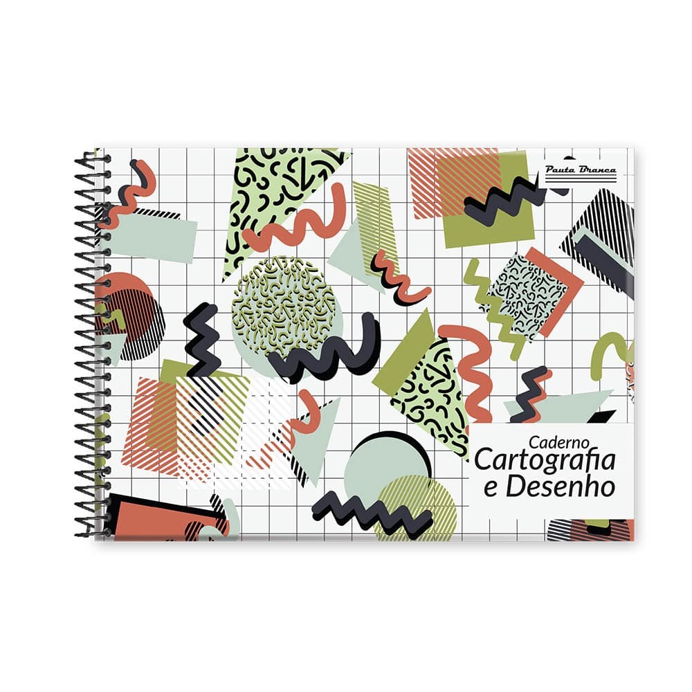 Caderno de Desenho Flexível 96 folhas PAUTA BRANCA