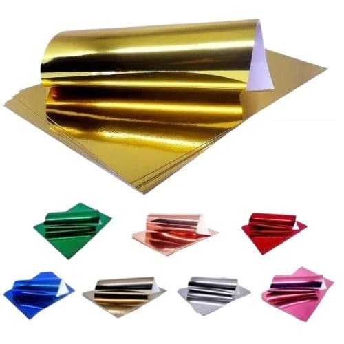 kit com 10 Folhas Papel Laminado A4 Lamicote 250g  Varias Cores Artesanato Escolar Masterprint PREMIUM 100% qualidade