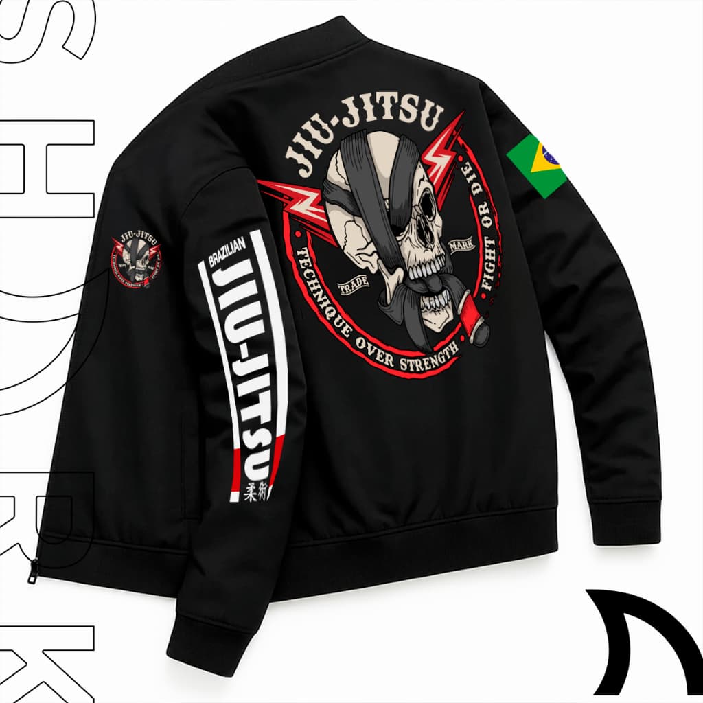 Casaco Jaqueta Masculina Bomber Treino Esportivo Jiu Jitsu Luta Artes Marciais Academia Lutador Com Ziper Esportivo