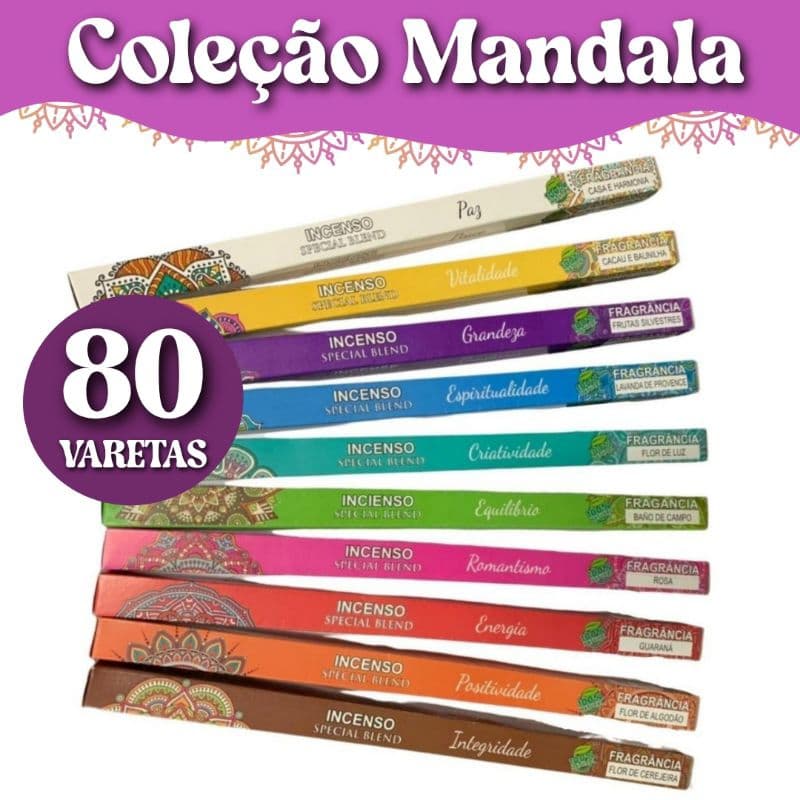 Kit Incenso Coleção Mandala / 100% Natural/ Escolha seu Kit