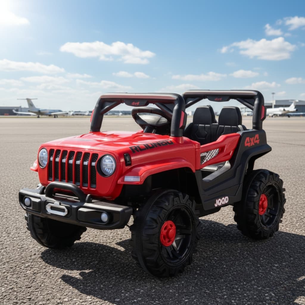 Carro Carrinho De Passeio Infantil Jipe Elétrico 12v com Carregador Bivolt e Controle Remoto