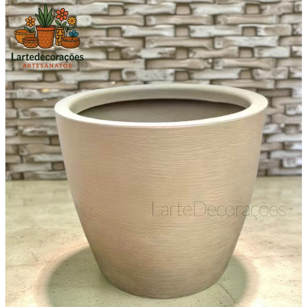 kit c/2  vasos de planta em polietileno decorativo reciclável redondo cone Vaso Grande Ref. 27