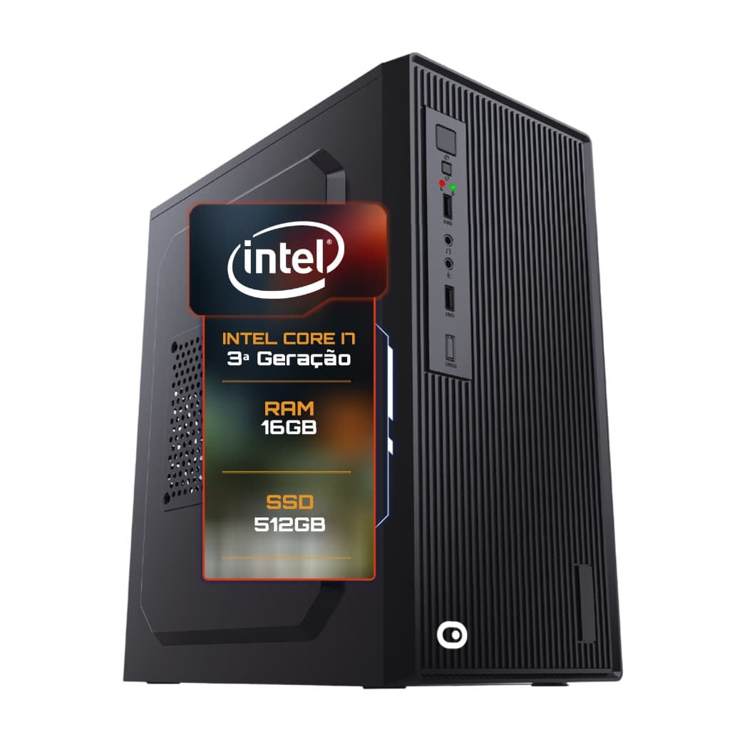 Computador 2Eletro Speed Intel Core i7, 16GB RAM, SSD 512GB, HDMI, Bivolt, Áudio HD - CD2E-0107SP