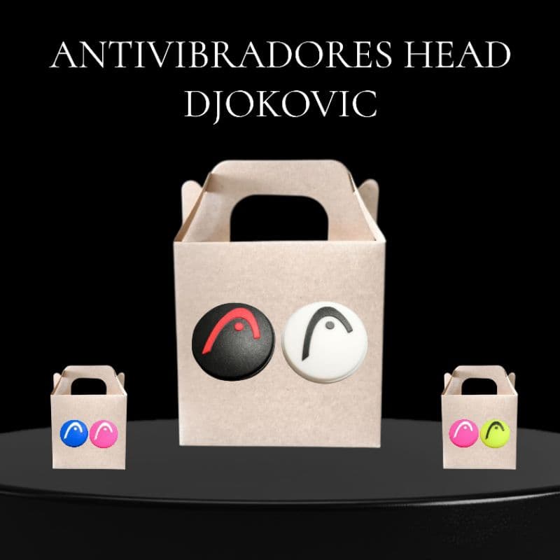 Antivibradores Head Djokovic / Kit 2 e 1 Unidades / Para Raquetes de Tênis