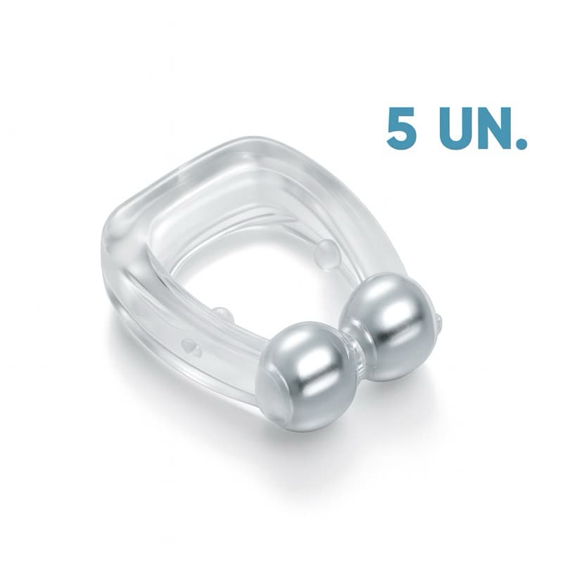 Clipes Nasais Anti Ronco Magnéticos – Kit 5 Unidades para Sono e Respiração