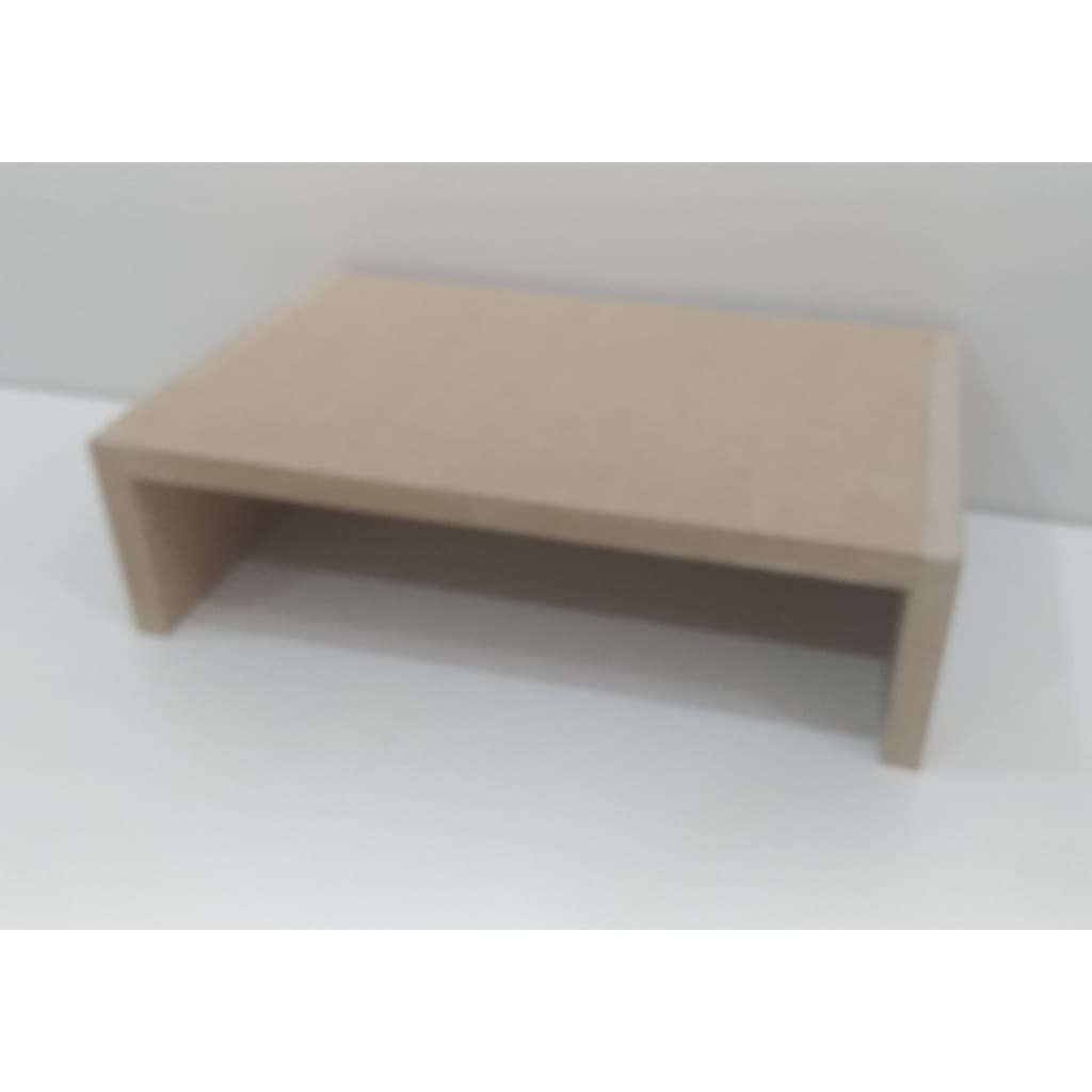 Suporte ergométrico para monitor em MDF cru altura ideal