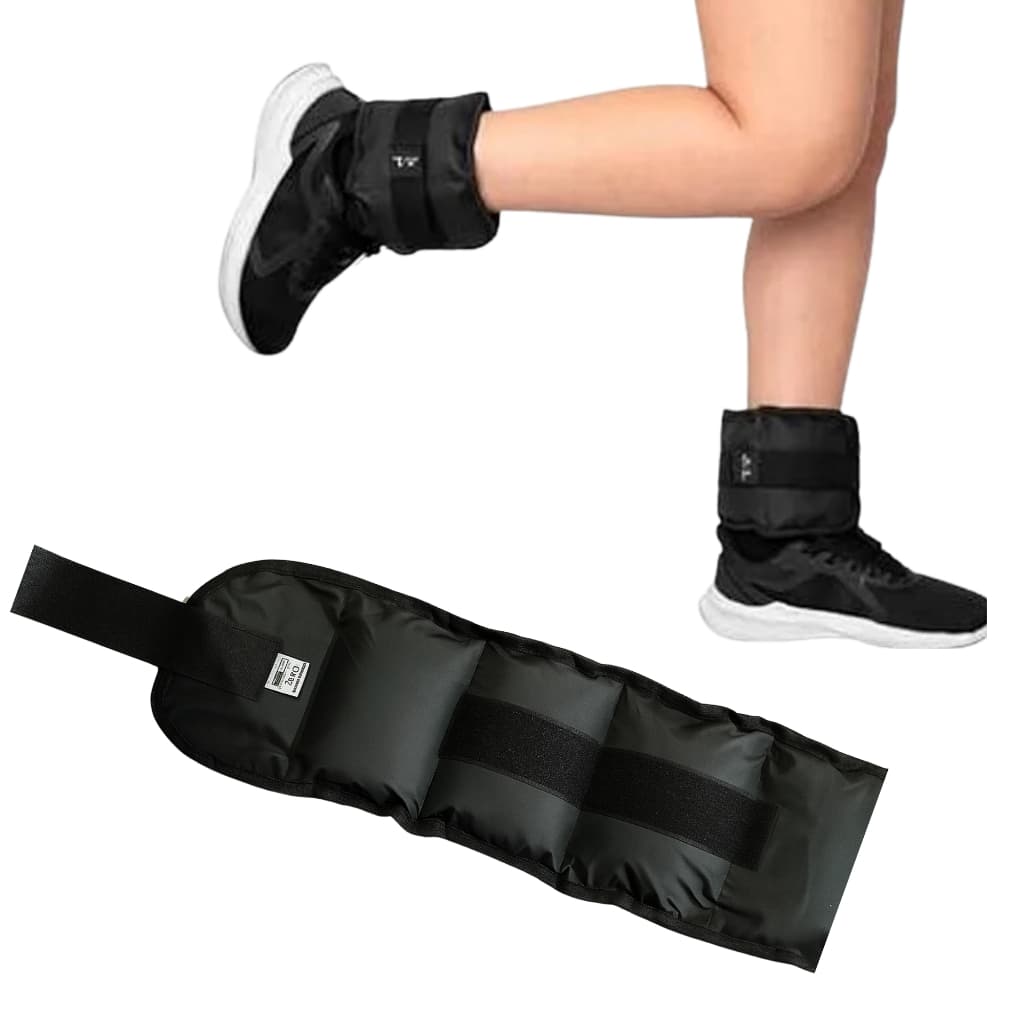 Caneleira/Tornozeleira Peso (UNIDADE) de 500G,1KG,2KG,3KG,4KG,5KG - Preta/Rosa - Exercício/Musculação/Fisioterapia