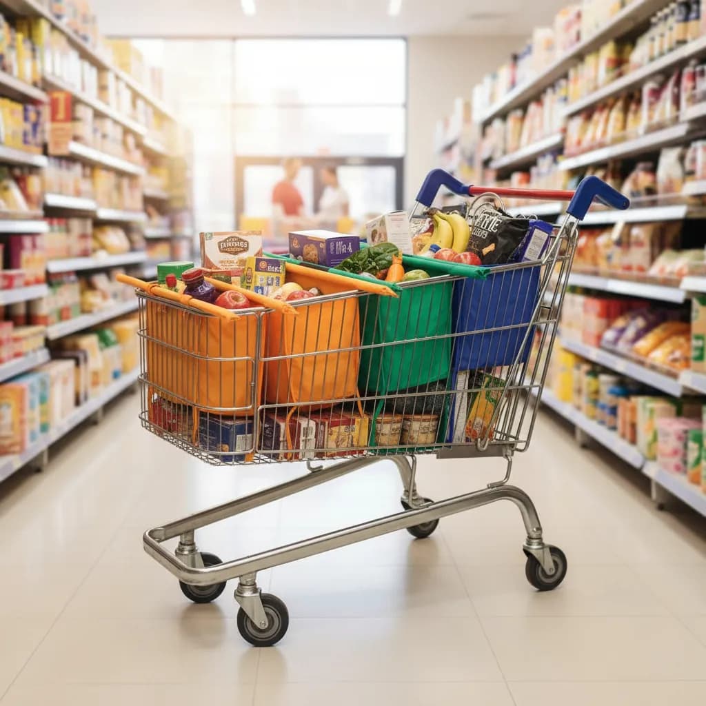 Conjunto De Sacolas Reutilizáveis Shopmax  Kit Com 4 Unid