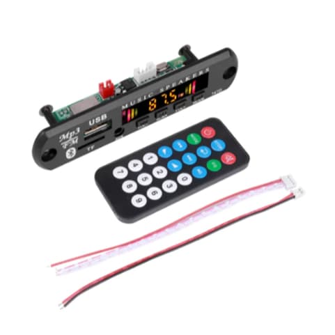 Placa Decodificadora Sem Fio Bluetooth 5.0 DC 12V MP3 WMA Módulo De Áudio USB TF Rádio