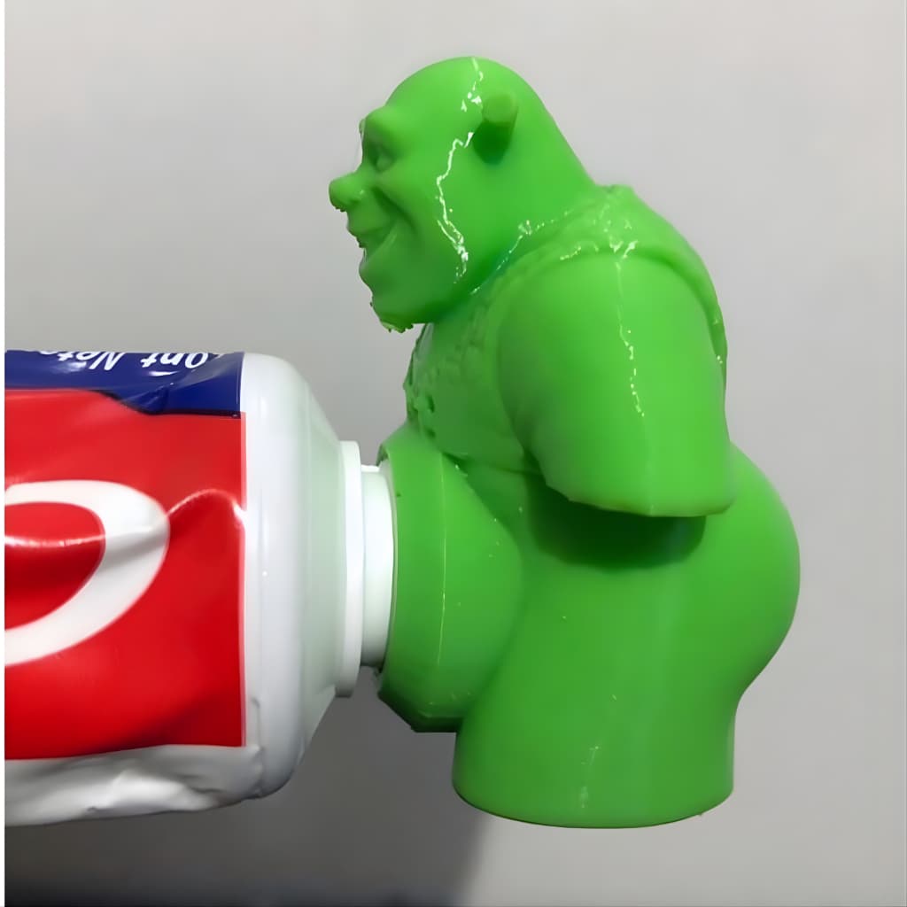 Tampa Pasta de Dente Shrek Creme Dental Decorativo