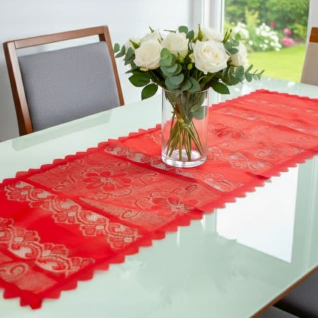 Caminho de mesa renda trilho balcão decoração 1,40 x 0,50 cm JCM