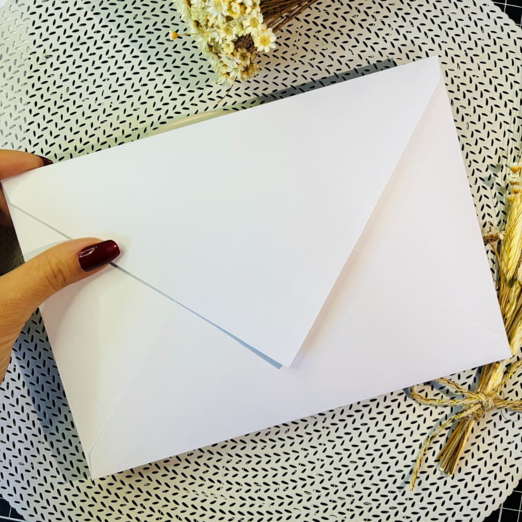 Envelope para Convite de Casamento Pronta entrega branco  kit com 10/20/35/50