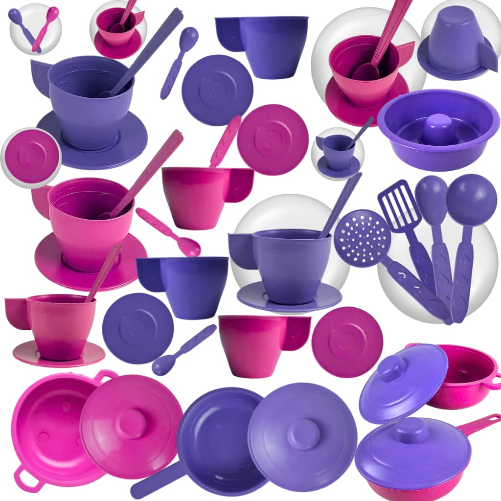 Kit Cozinha Brinquedo Infantil Panelinhas Xícaras Colherzinha Faz de Conta Menina