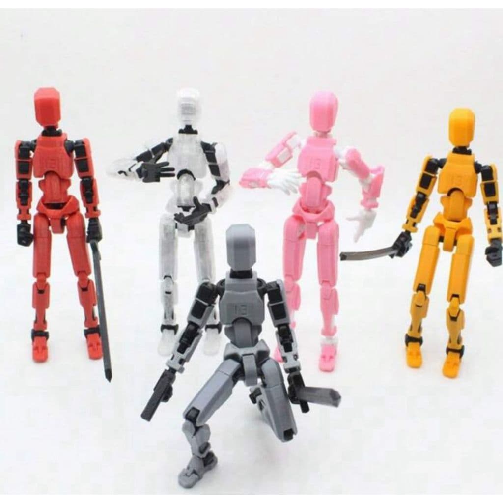 Boneco Articulado 3D para Montar – 14 cm | Brinquedo Educativo e Criativo + Armas