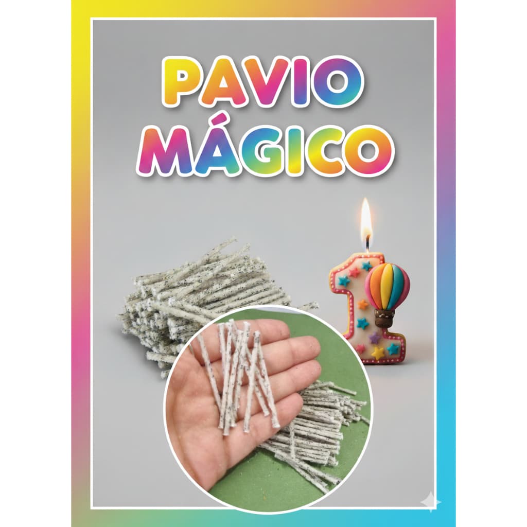 Pavio Magico Para Vela Em Biscuit 50- 100-200 Unidades Reacende Sozinho