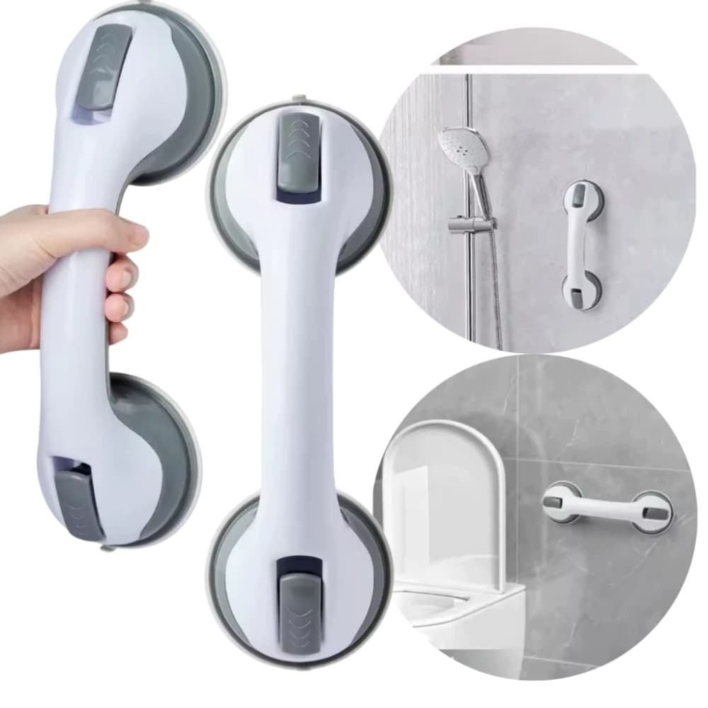 Puxador Com Ventosa Dupla de Porta de Armário Barra de Apoio Blindex Banheiro Sem Perfuração Top