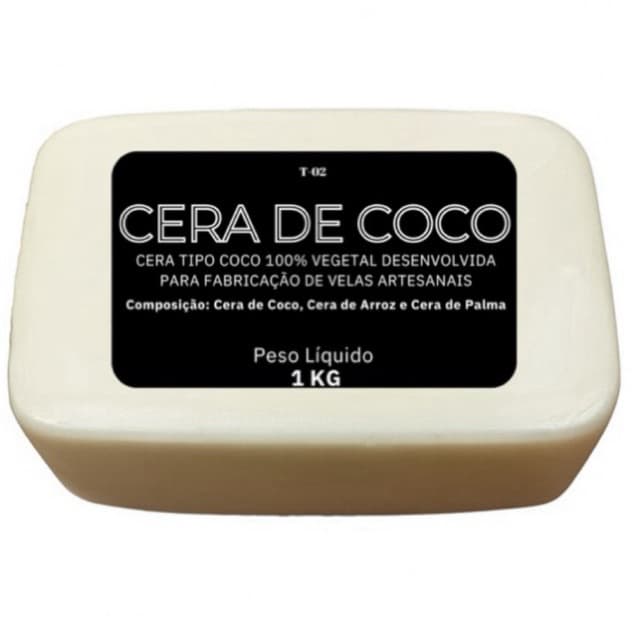 Cera de Coco 1kg 100% Vegana para velas T02