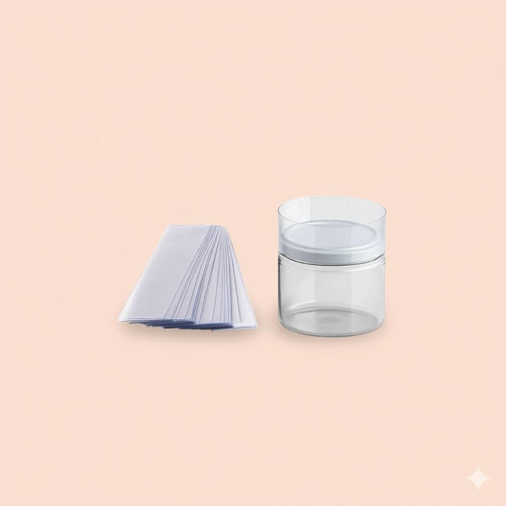 Lacre Termo encolhivél p/ potes (Incolor) - 100 Unidades - 38MM