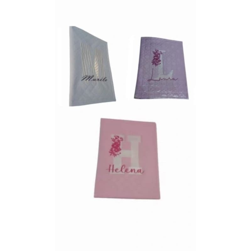 Porta Documentos Personalizado rosa claro.